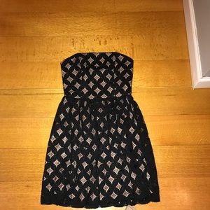 Strapless black dress